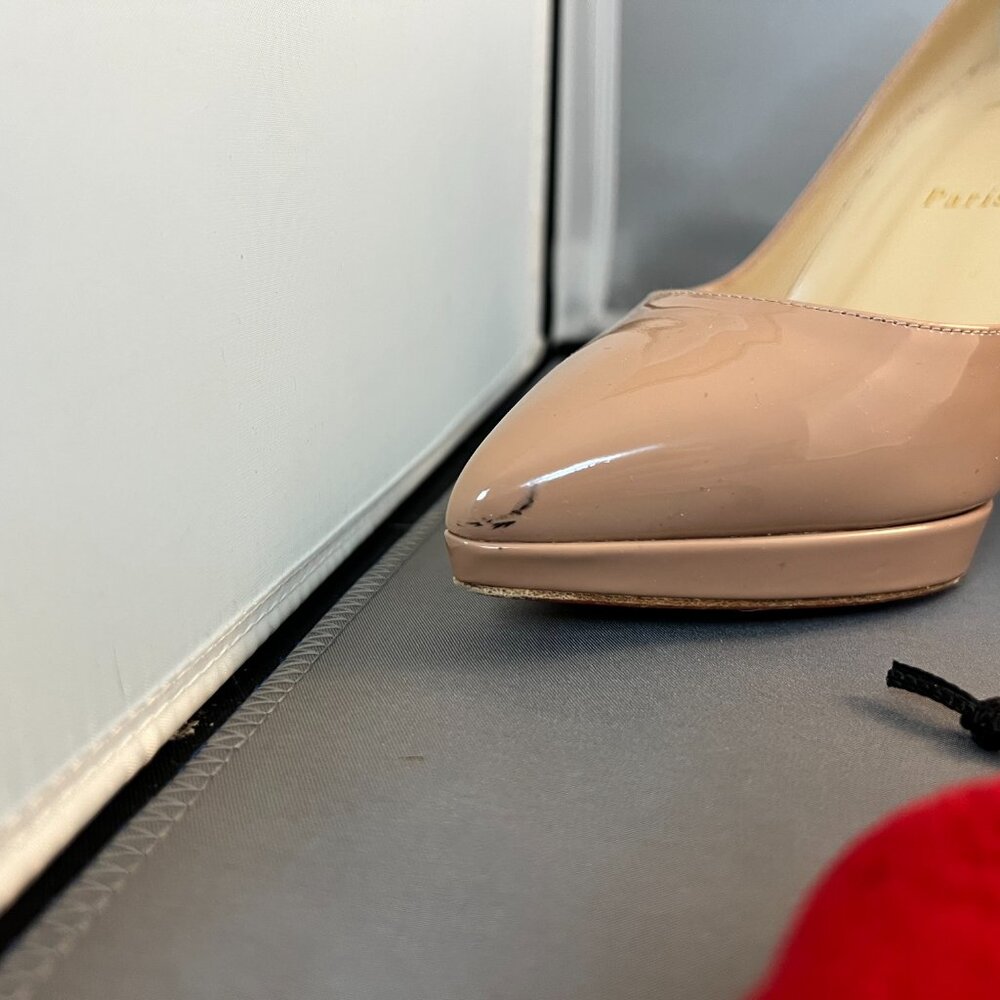 Christian Louboutin Nude Pigalle Plato 100 Pumps Size 8 - Picture 4 of 6